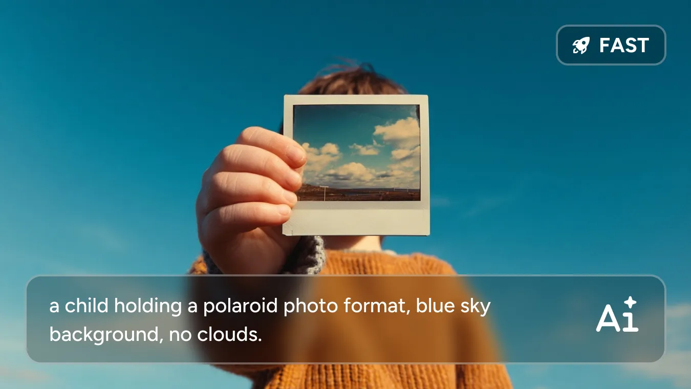 immagine che mostra un ragazzo che tiene in mano una cartolina creata da testo nel generatore di immagini AI Ease